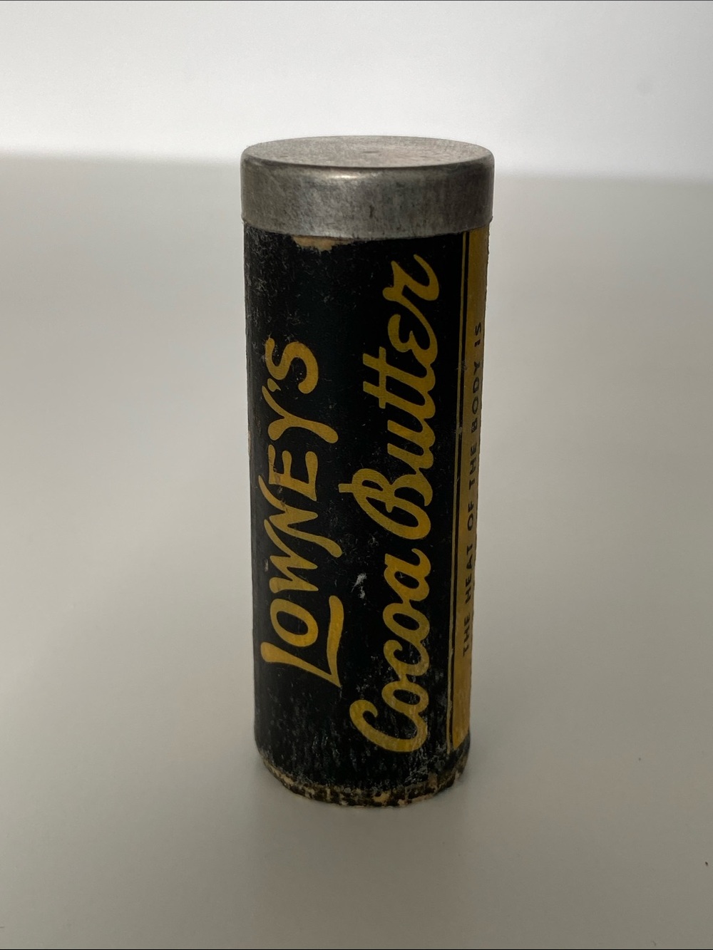 Vintage Lowney's Cocoa Butter Tube - Black & Yellow